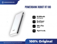 ROBOT - PowerBank 10000mAh RT180 Dual Input Port Type C & Micro USB - Garansi Resmi 1 Tahun White