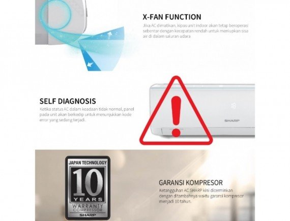 Sharp AH-A12UCY AC Split 1.5 PK Standard R32