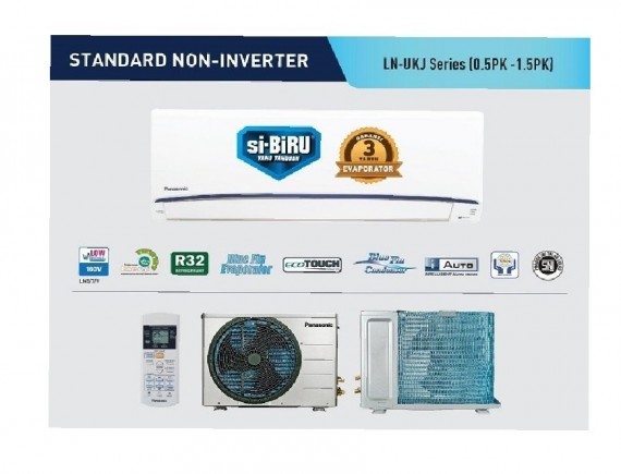 Panasonic CS-LN5UKJ si-BiRU AC Split 1/2 PK Standard Non Inverter - Putih