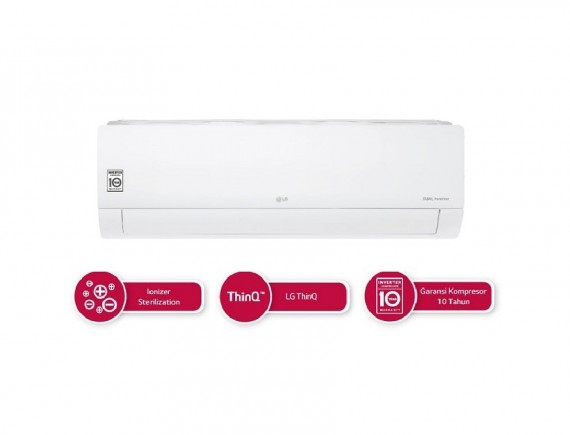 LG 19 EV4 AC Split Inverter 2 PK Putih