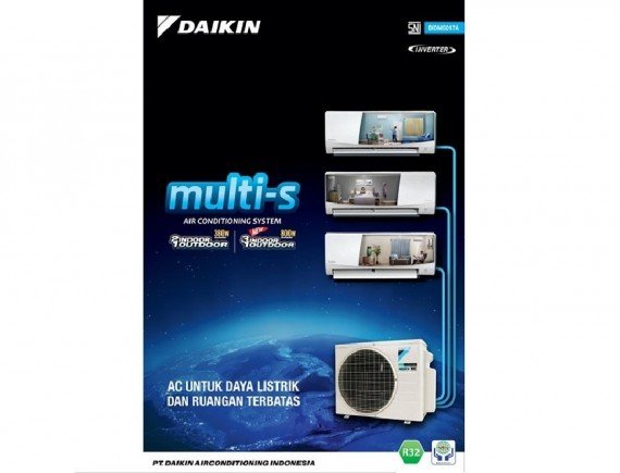 Daikin AC Multi S 3 Koneksi MKC50RVM4 (1/2 PK + 1/2 PK + 1/2 PK) Inverter Putih