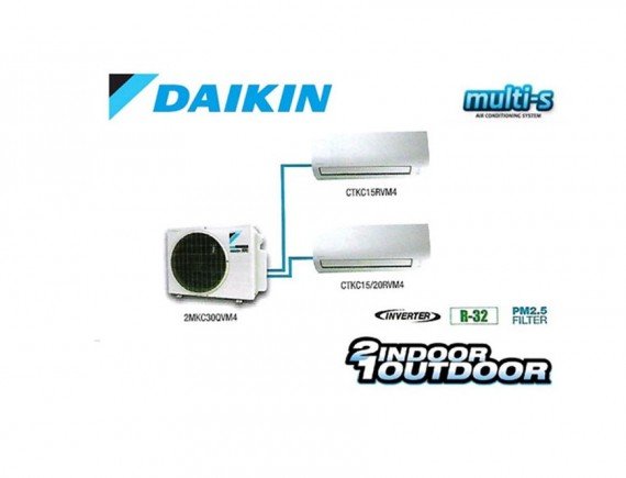 Daikin AC Multi S 2 Koneksi MKC50RVM4 (1/2 PK + 1 PK) Inverter