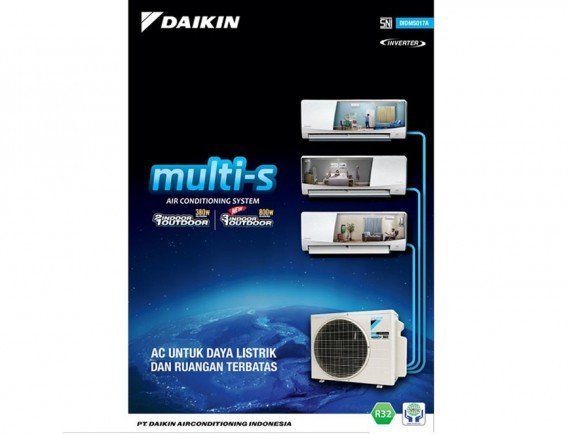 Daikin AC Multi S 3 Koneksi MKC70SVM4 (1 PK + 1,5 PK + 1,5 PK) Inverter