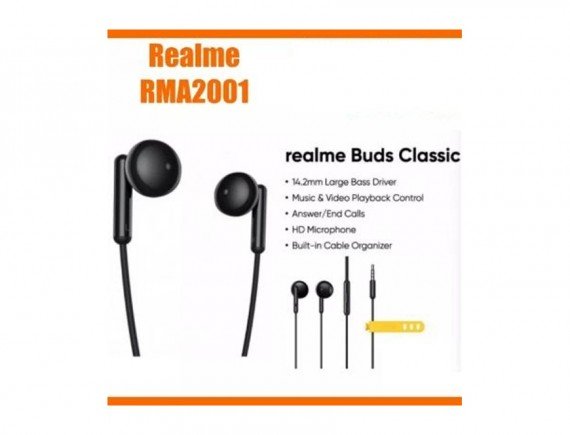 REALME - Buds Classic Original 3.5MM Headset Earphones Pack