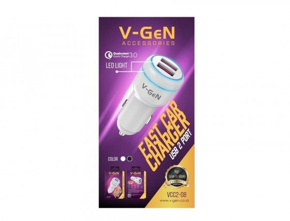 V-GEN - Car Charger VCC2-08-2 Ports FC