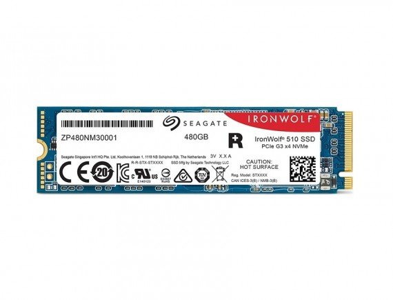 SEAGATE IRONWOLF  510 SSD + Rescue M2 NVME 480GB ZP480NM30011