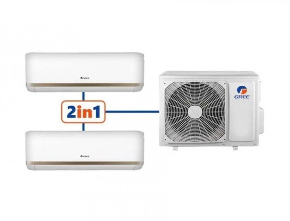 Gree GWC-0507CS AC Multi S 2 Koneksi (1/2 PK + 3/4 PK) Inverter
