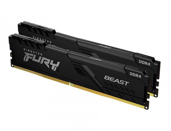KINGSTON 32GB 2666MHz DDR4 CL16 DIMM (Kit of 2) 1Rx8 Kingston FURY BEAST BLACK