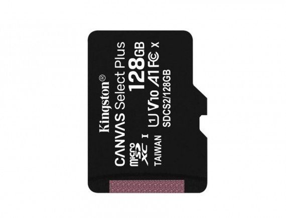 KINGSTON 128GB microSDXC Canvas Select Plus A1 Class 10 UHS-I Non-Adapter