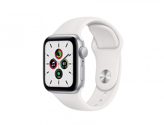 Apple Watch SE Sport - MYDQ2ID/A GPS, 44mm Silver Aluminium Case with White Sport Band - Regular