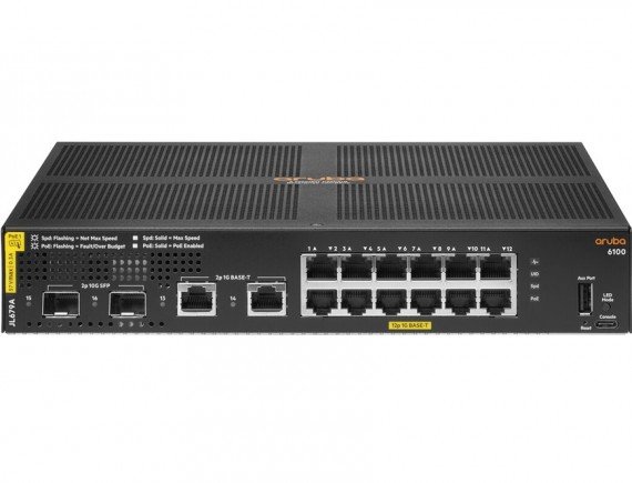 Aruba 6100 12G CL4 2SFP+ 139W Swch ( JL679A )