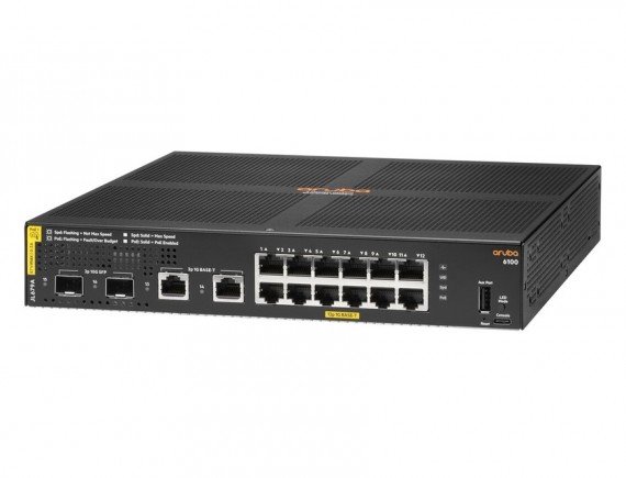 Aruba 6100 12G CL4 2SFP+ 139W Swch ( JL679A )