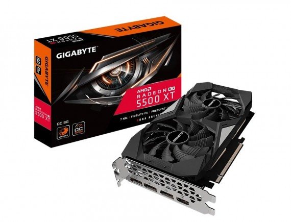 GIGABYTE Radeon™ RX 5500 XT OC 8G (rev. 1.0) VGA GV-R55XTOC-8GD