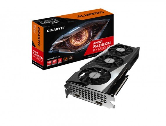 GIGABYTE Radeon™ RX 6500 XT GAMING OC 4G / VGA GV-R65XTGAMING OC-4GD