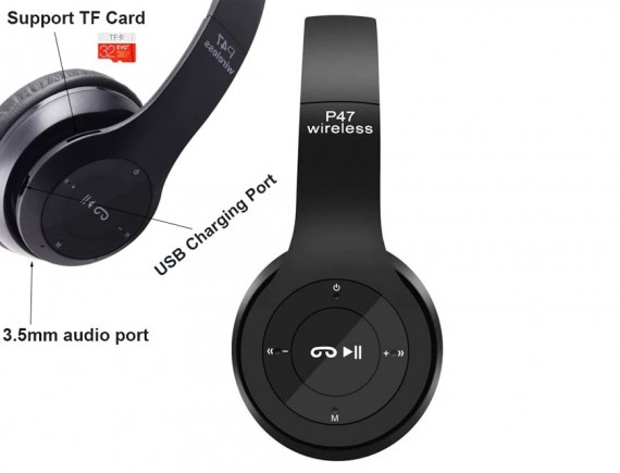 SHARK - P47 Wireless Bluetooth Headphone For Android 4 In 1 Multifunctional 