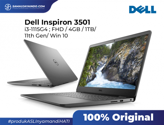 Dell Inspiron 15-3501 [Ci3-1115G4 ;4GB/256GB -UMA-W10-OHS-BLK]