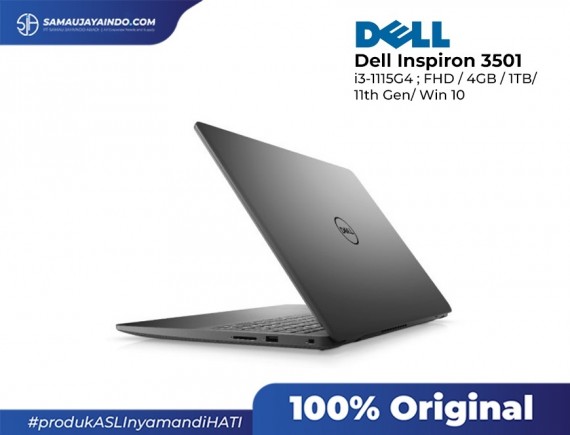 Dell Inspiron 15-3501 [Ci3-1115G4 ;4GB/256GB -UMA-W10-OHS-BLK]