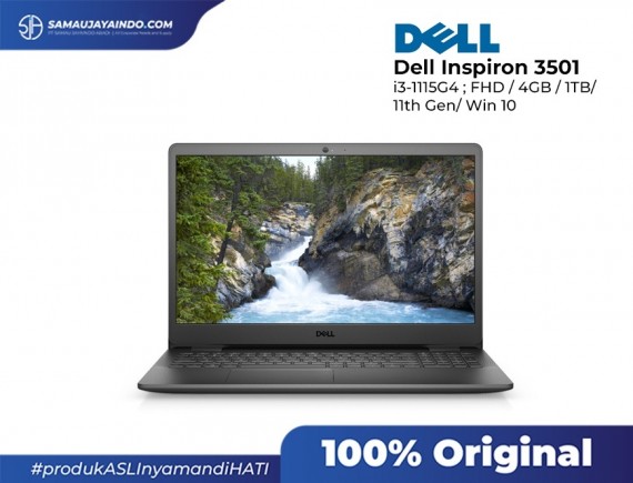 Dell Inspiron 15-3501 [Ci3-1115G4 ;4GB/256GB -UMA-W10-OHS-BLK]