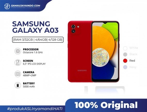 Samsung Galaxy A03 4/128 GB - Garansi Resmi