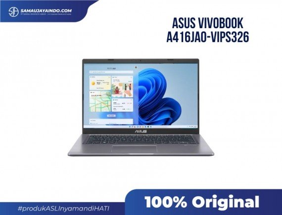 ASUS VIVOBOOK A416JAO-VIPS326 - UMA SERIES - Core i3-1005G1 / 256G PCIE + HOUSING / 4GB DDR4 / SLATE GREY / 14