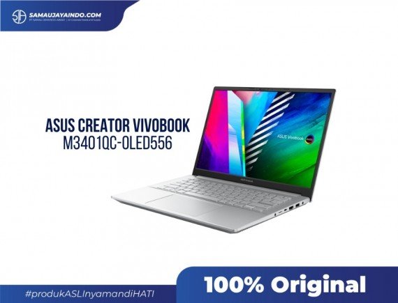 ASUS Creator VivoBook M3401QC-OLED556 - PRO SERIES AMD Ryzen R5-5600H / NVDIA GeForce RTX 3050 with 4GB DDR6 VRAM / 512G PCIE / 8GB DDR4 / COOL SILVER / 14