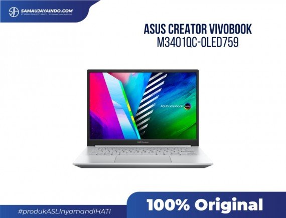 ASUS Creator VivoBook M3401QC-OLED759 - PRO SERIES AMD Ryzen R7-5800H / NVDIA GeForce RTX 3050 with 4GB DDR6 VRAM / 512G PCIE / 8GB DDR4 / COOL SILVER / 14