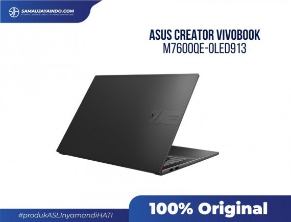 ASUS Creator VivoBook M7600QE-OLED913 - PRO X SERIES AMD Ryzen R9-5900HX / NVDIA GeForce RTX 3050Ti with 4GB DDR6 VRAM / 1TB PCIE / 16GB DDR4 / 16
