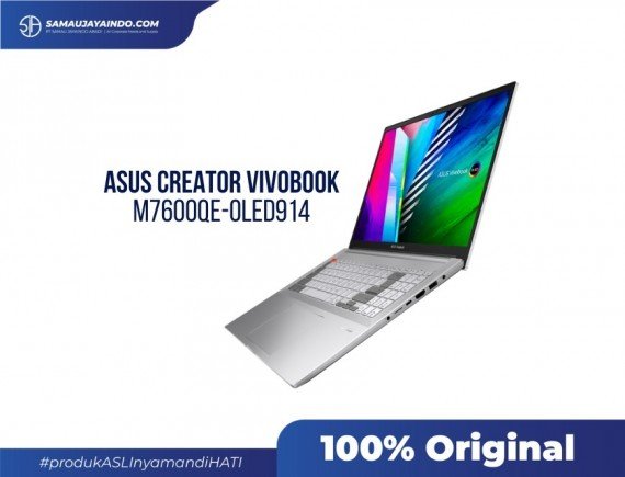 ASUS Creator VivoBook M7600QE-OLED914 - PRO X SERIES AMD Ryzen R9-5900HX / NVDIA GeForce RTX 3050Ti with 4GB DDR6 VRAM / 1TB PCIE / 16GB DDR4 / METEOR WHITE / 16