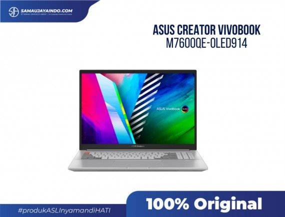 ASUS Creator VivoBook M7600QE-OLED914 - PRO X SERIES AMD Ryzen R9-5900HX / NVDIA GeForce RTX 3050Ti with 4GB DDR6 VRAM / 1TB PCIE / 16GB DDR4 / METEOR WHITE / 16