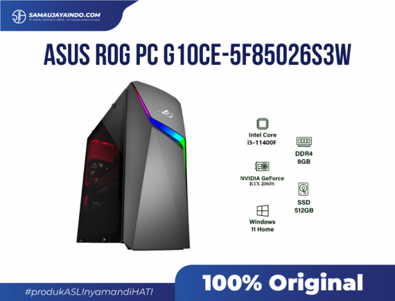 Asus ROG PC G10CE-5F85026S3W - I5-11400F/B560/8GB/512GB SSD/RTX2060S 8GB/WIN 11 HOM/3Y/500W BRONZE