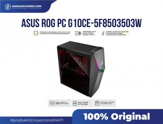 Asus ROG PC G10CE-5F8503503W - i5-11400F/B560/8GB/512GB SSD/RTX3050 8GB/WIN 11 HOM/3Y/500W BRONZE