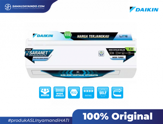 Daikin FTV60CXV14 AC Split 2,5 PK Standard Malay Lite Putih