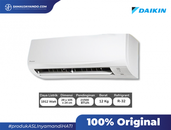 Daikin FTC60NV14 AC Split 2.5PK Super Mini Split Standard Thailand Putih