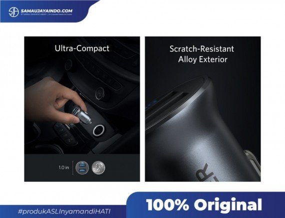 ANKER - Car Charger Anker Powerdrive 2 Alloy Metal Mini - A2727