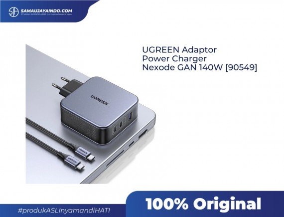 UGREEN Adaptor Power Charger Nexode GAN 140W - 90549 - USB Type C To Type-C Cable