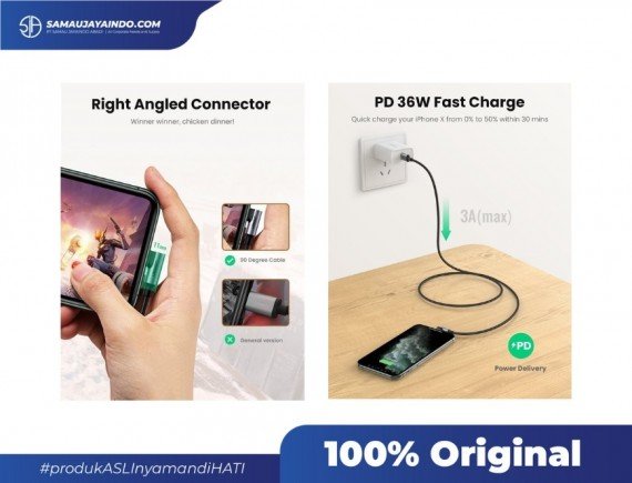 UGREEN Charger MFI Kab C To iPHone