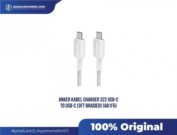 ANKER - Kabel Charger 322 USB-C to USB-C (3ft Braided) (A81F5)