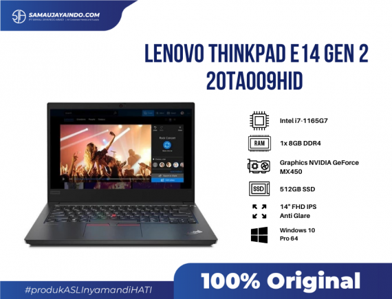Lenovo Thinkpad E14 Gen 2 20TA009HID 
