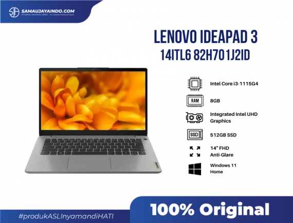 Lenovo IdeaPad 3 14ITL6 82H701J2ID Arctic Grey