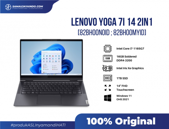 Lenovo Yoga 2in1 Touch i7 1165G7 16GB 1TB SSD W11+OHS N0ID/MYID