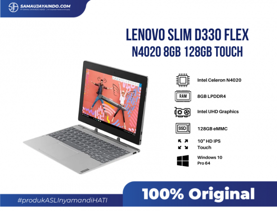 Lenovo Slim D330 Flex N4020 8GB 128GB eMMC W10Pro Touch