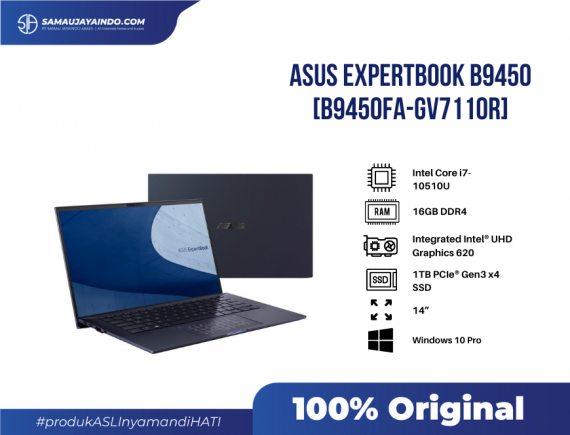 ASUS Expertbook B9450 [B9450FA-GV7110R] - Intel Core i7-10510U / Intel® UHD Graphics 620 / 16GB / 1TB SSD / 14