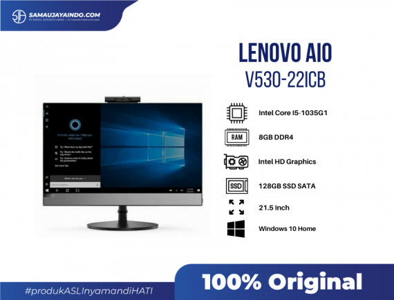 Lenovo AIO V530-22ICB Intel Core i3-8100U 8GB RAM 128GB SSD