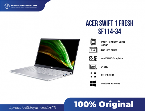 Acer Swift 1 Fresh SF114-34 N6000 4GB 512GB