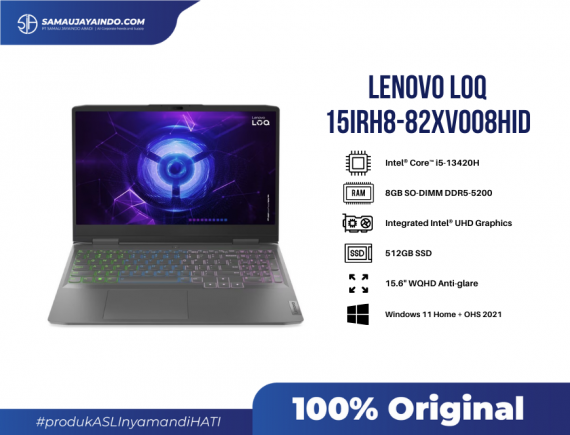 Lenovo Gamming LOQ 15IRH8-82XV008HID [Intel® Core™ i5-13420H, 8GB RAM, 512GB SSD, RTX™ 4050 6GB]