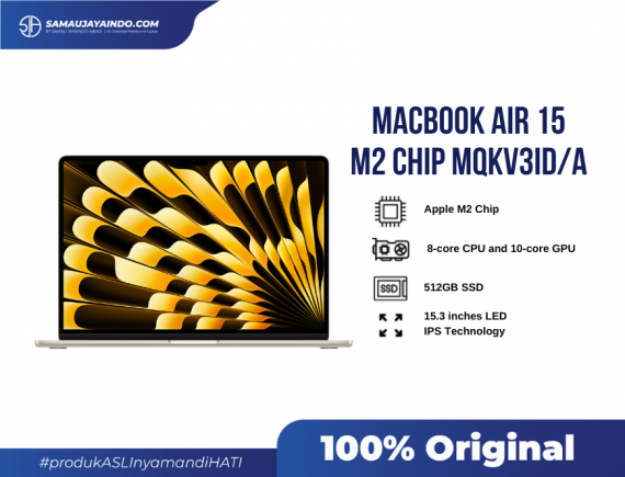 MacBook Air 15-inch MQKV3ID/A (M2/10C GPU/8GB/512GB) - Starlight