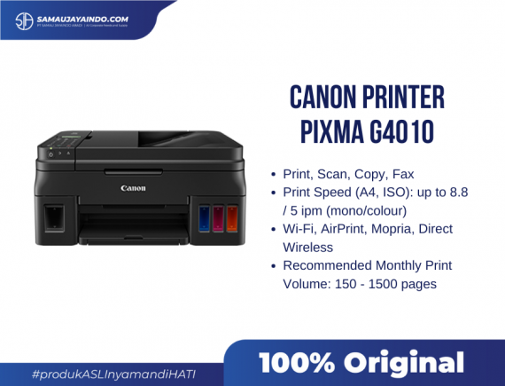 Canon Printer PIXMA G4010 InkTank Printer