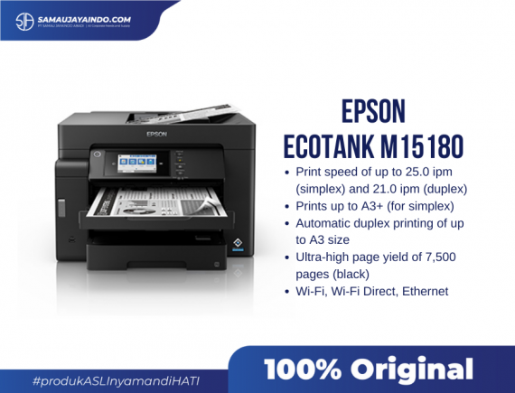 Epson EcoTank Monochrome M15180 A3 Wi-Fi Duplex Multi-Function Printer