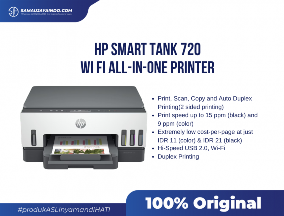 HP Smart Tank 720 Wi Fi All-in-One Printer