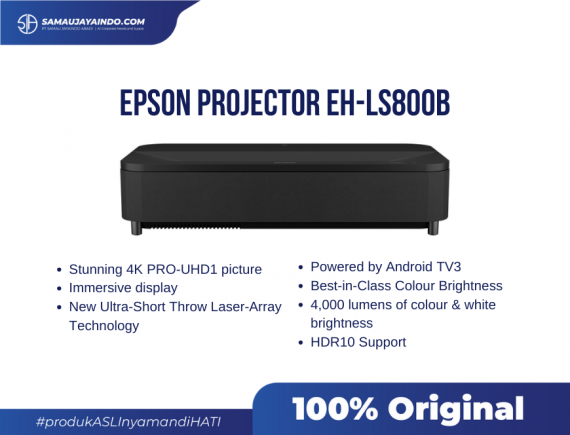Epson Projector EH-LS800B EpiqVision Ultra 4K PRO-UHD Laser
